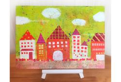 アクリルガッシュで作画した、アナログイラスト。