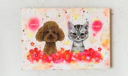 犬猫のオーダーイラスト。