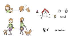 フリーハンドタッチのイラスト。