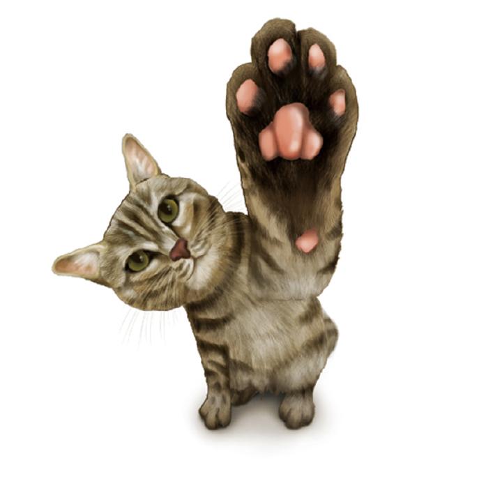 動物のリアルなイラスト。