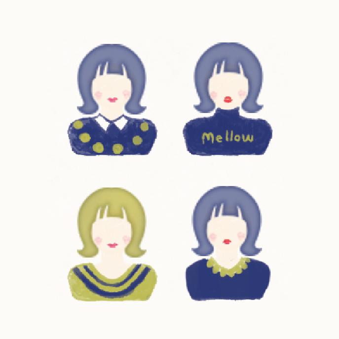 岐阜県可児市の美容室様印刷物イラスト。