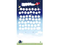 静岡県島田市川根の美容室様スタンプカードイラスト。