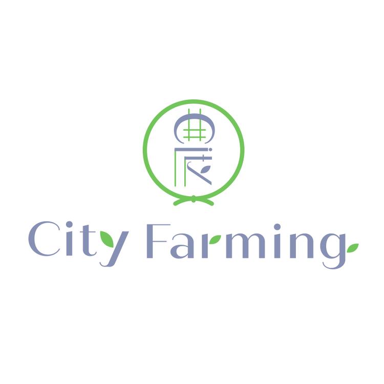   ビルの中でいちご狩りができる、「City Farmimng」事業のロゴとイラスト