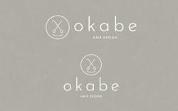 東京都あきる野市の美容室、「okabe」様グラフィックデザイン。