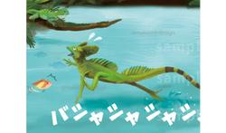 動物のリアルなコミカルイラスト。