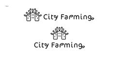   ビルの中でいちご狩りができる、「City Farmimng」事業のロゴとイラスト