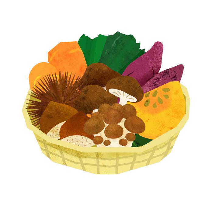 素材感のあるイラスト。