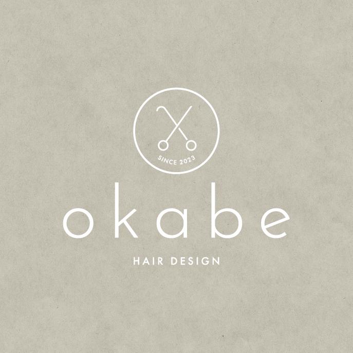 東京都あきる野市の美容室、「okabe」様グラフィックデザイン。