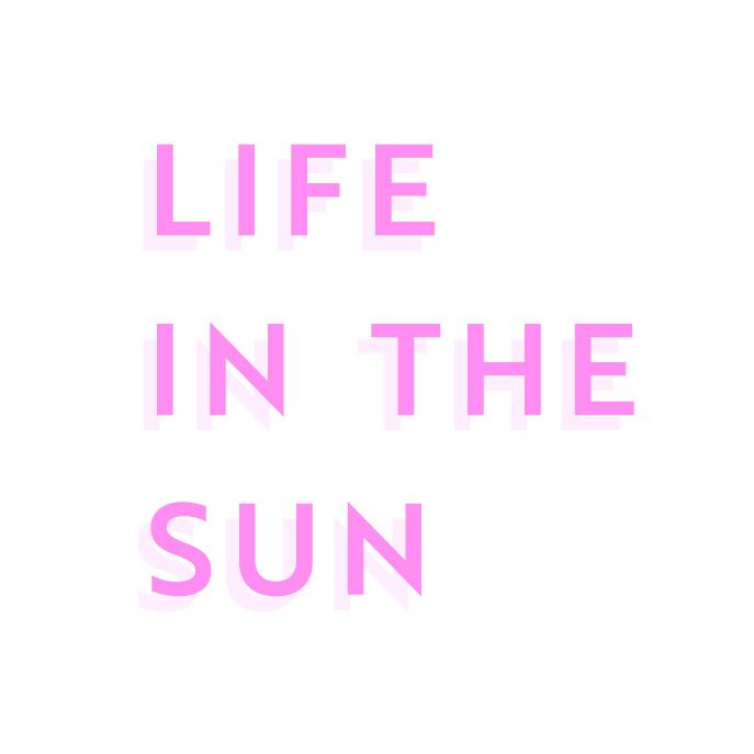 東京都西池袋の美容室、「LIFE IN THE SUN」様グラフィックデザイン。